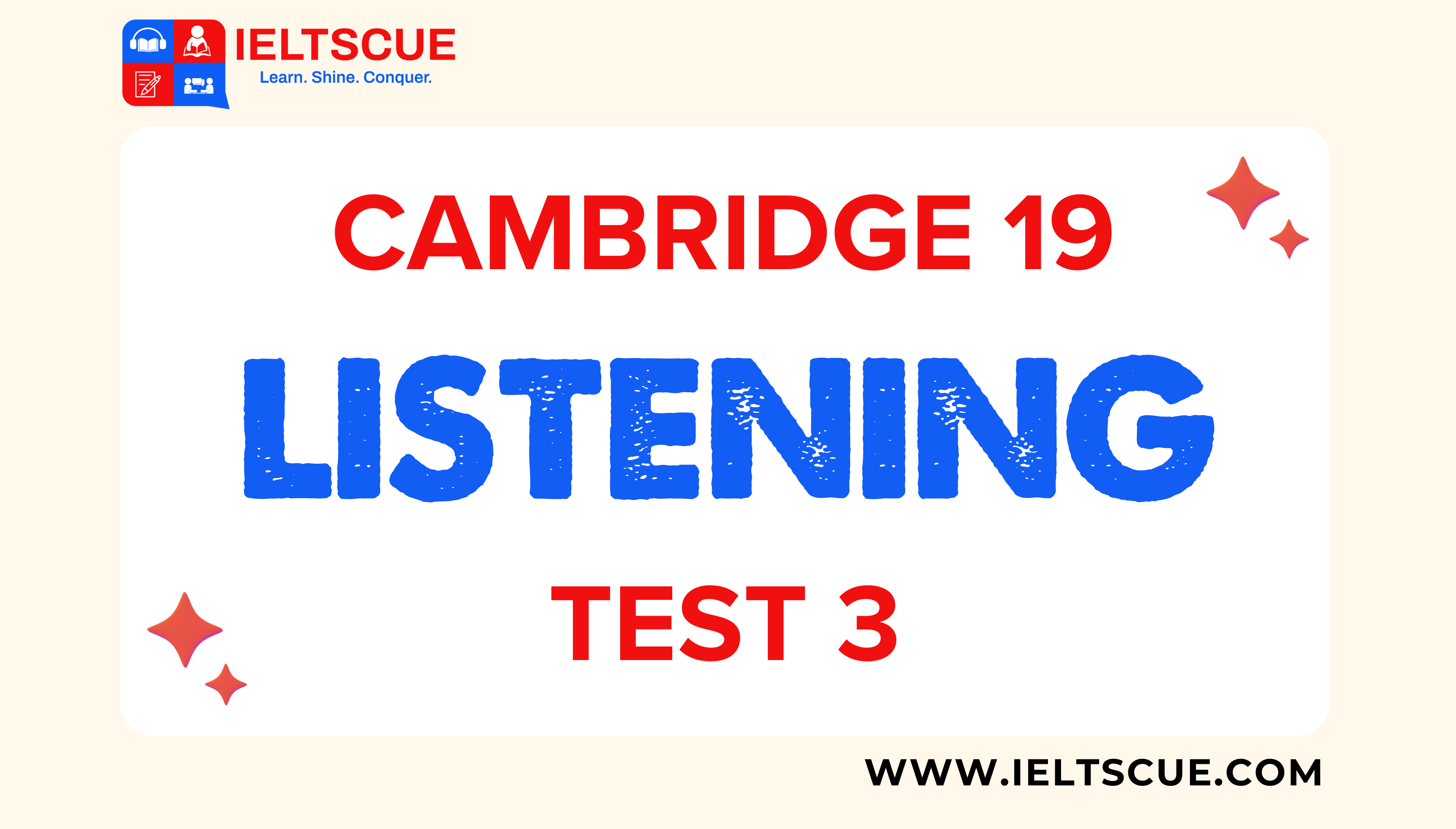 Cam 19 Listening test 3