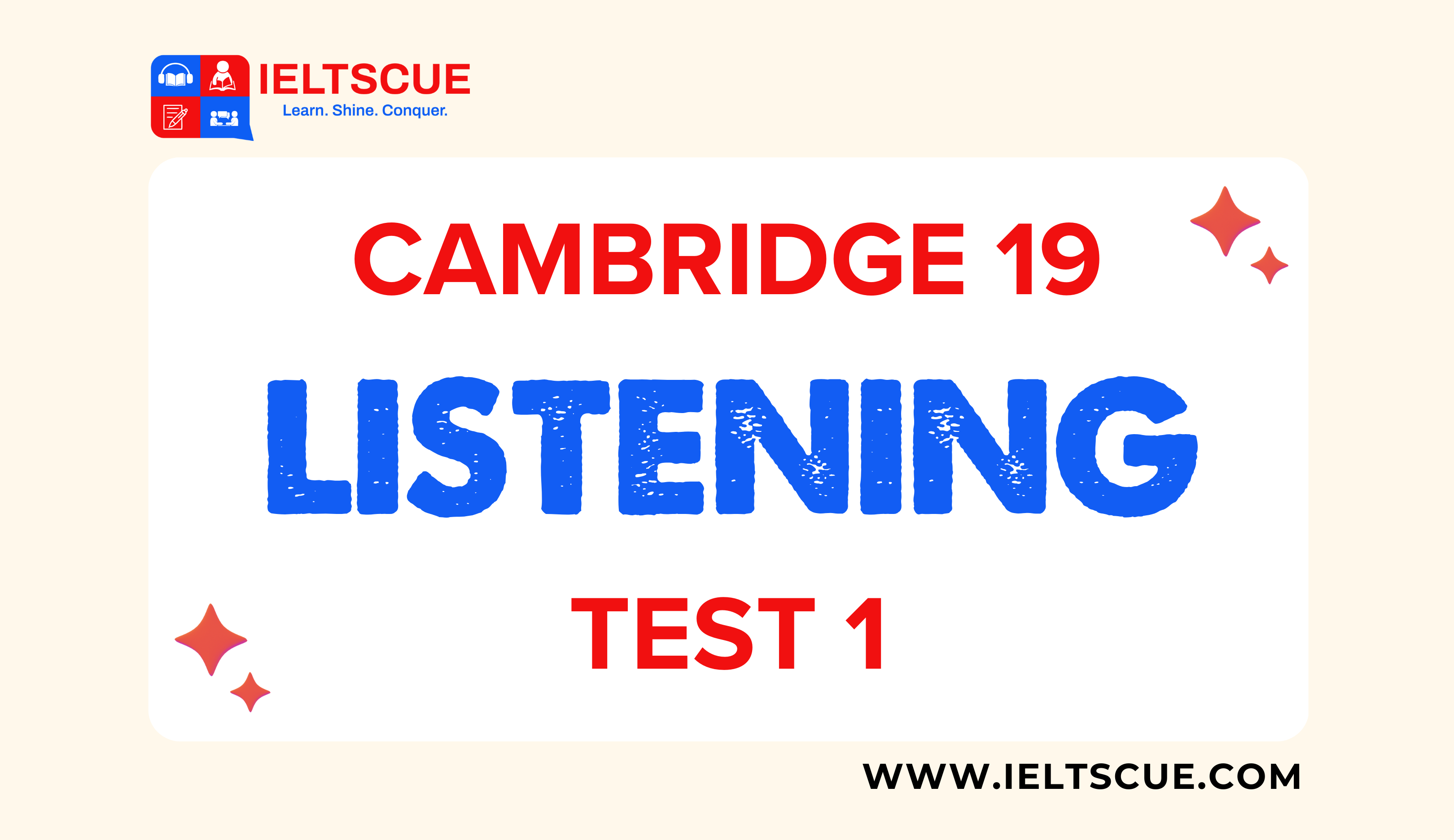 Cam 19 Listening test 1