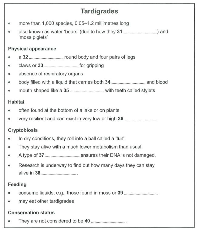 Cam 19 Listening test 2 notes part 4